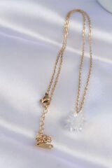 316L Çelik Zincir Gold Renk Lotus Kolye